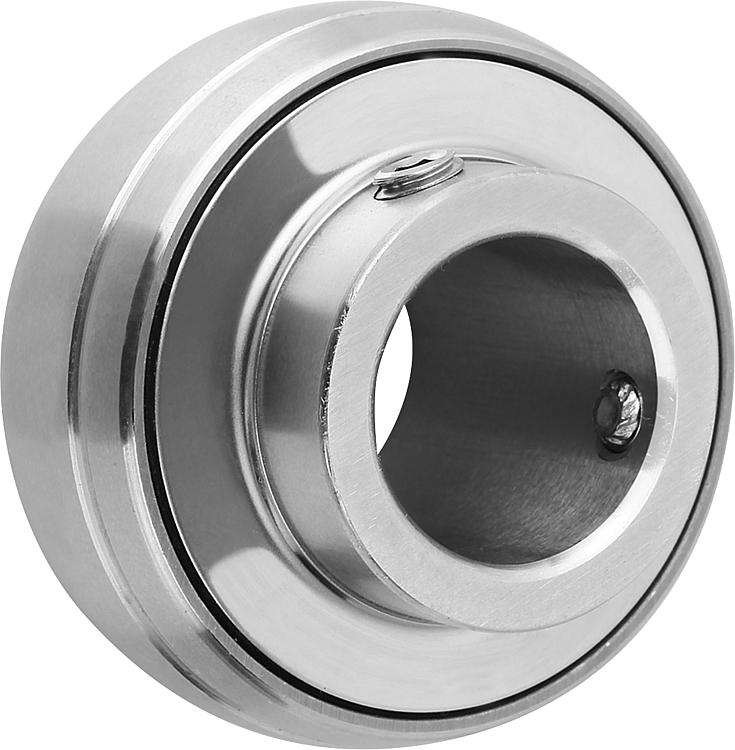 SS-UC201-8 GENERIC 12.7x47x31 Stainless steel normal duty bearing insert with a spherical outer race and grubscrew locking - Metric Thumbnail